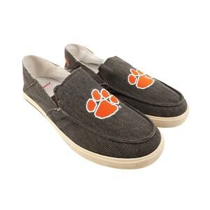 Cruzers NCAA Clemson Tigers Paw Print Slip On Shoes‎ Men's Canvas Loafers